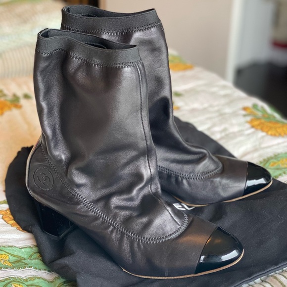 Authentic Chanel Leather sock booties - Picture 5 of 6